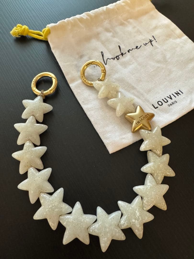 LOUVINI PETIT ETOILE whiteハンドストラップ