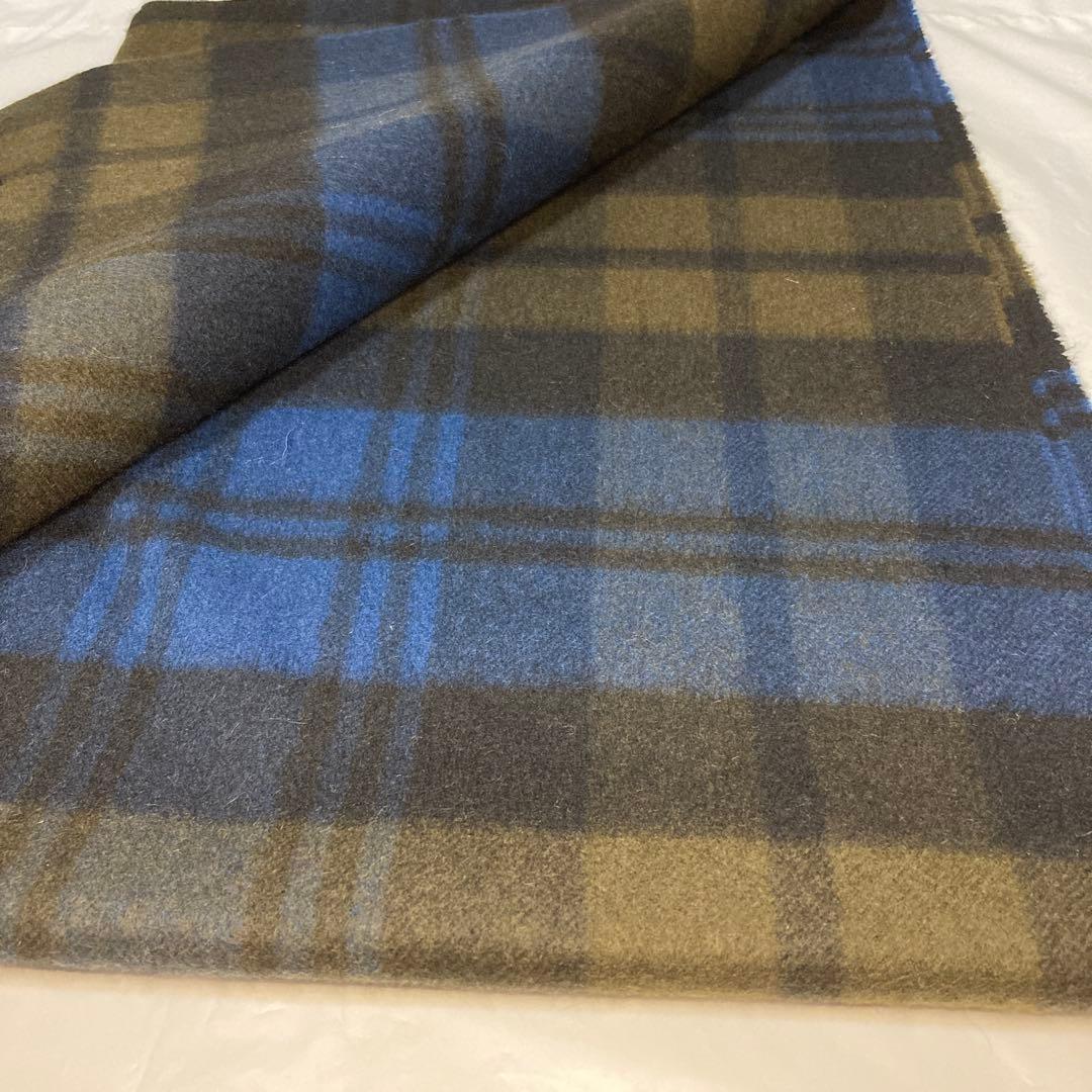 美品 ジョンストンズ カシミヤ100％ 大判ストール カーキ 国内正規品