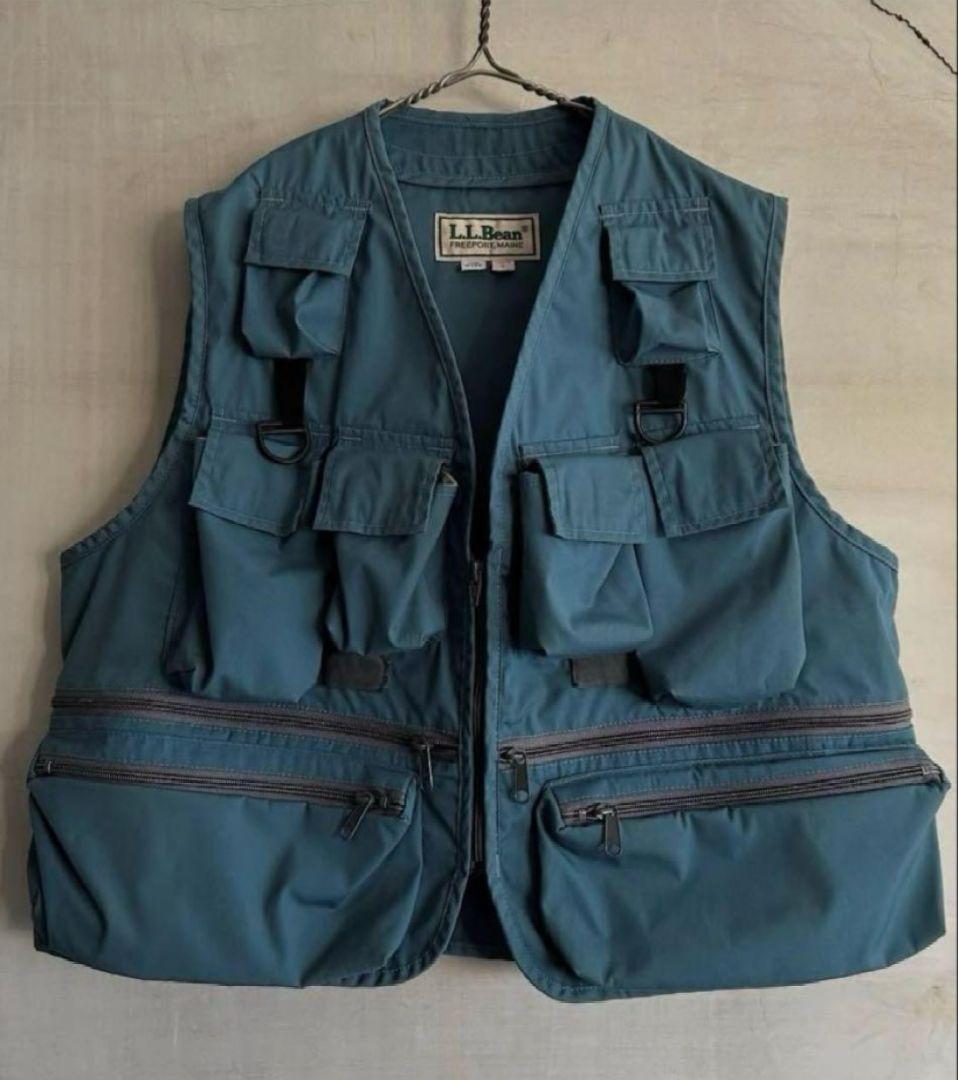 80's L.L.Bean フィッシングベスト Lサイズ グレー