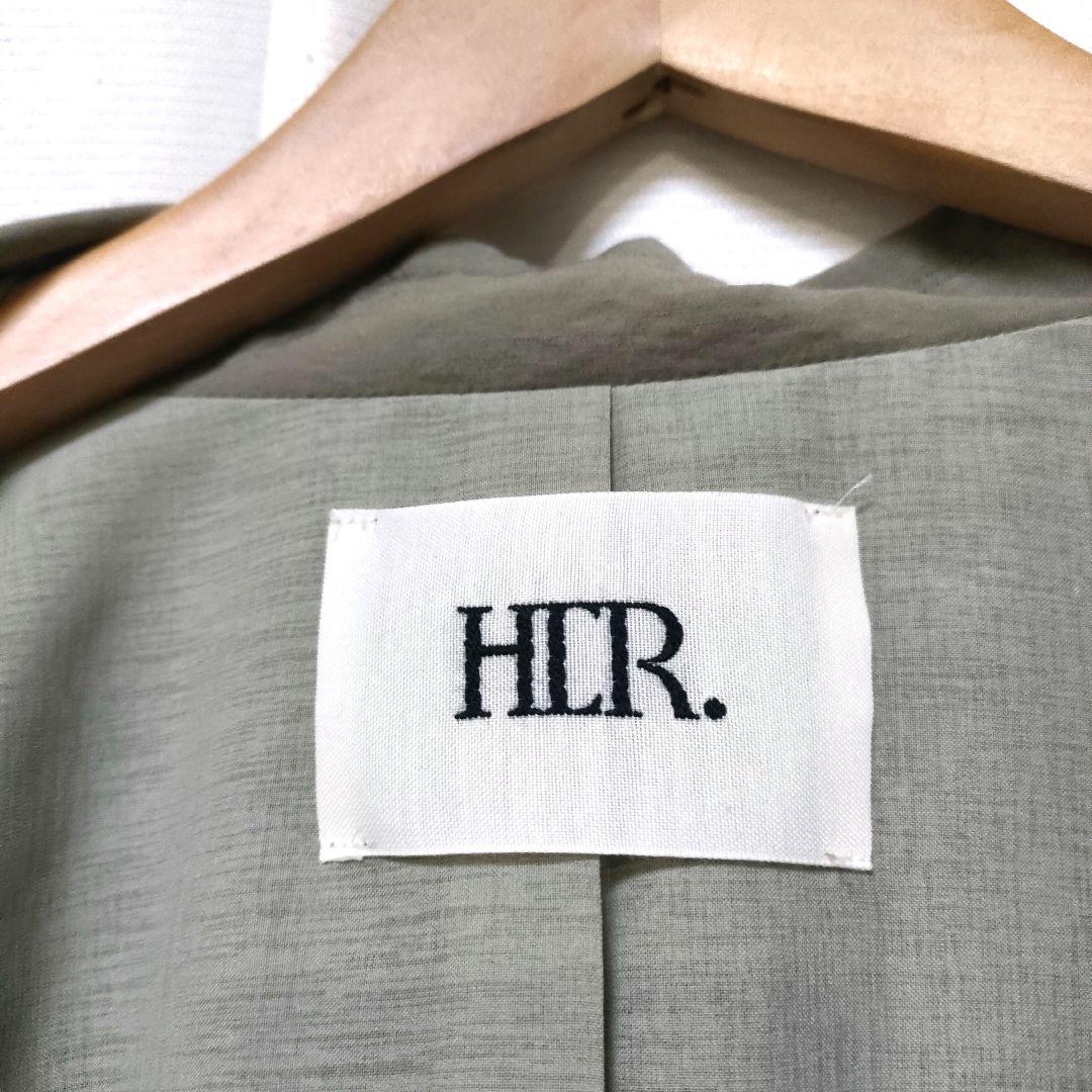 【美品】HER. ハー リネン混 ダブルブレスト テーラードジャケット