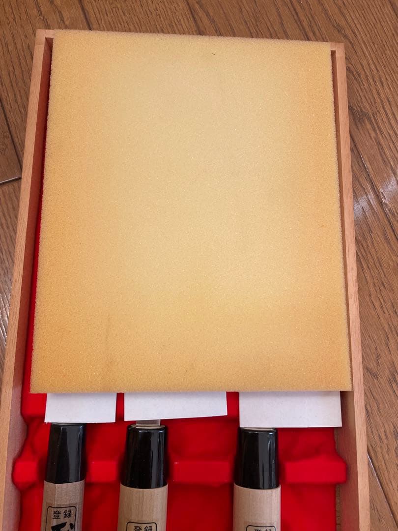 【新品未使用】越後玉三郎　包丁　3点セット　木箱入り