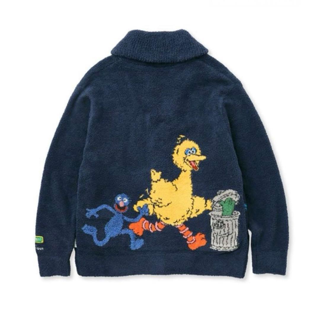ジェラートピケ　SESAME STREET ジャガードショールカーディガン