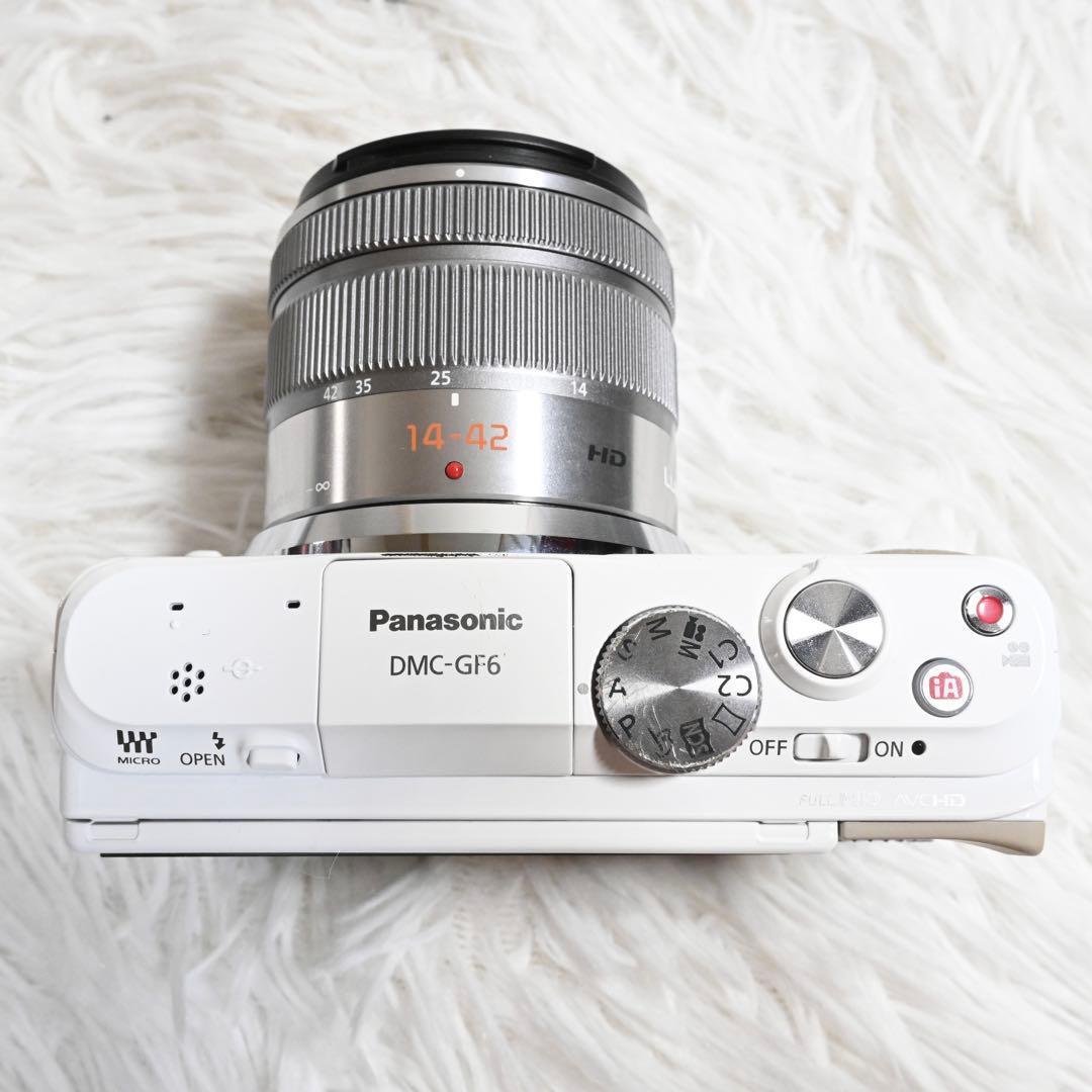 美品 Panasonic LUMIX DMC-GF6W カメラ ダブルズーム