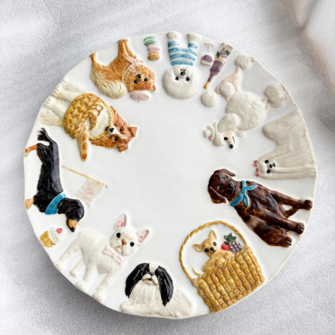 ★ うつわやみたす 犬 プレート 器 陶器 作家 うつわや みたす