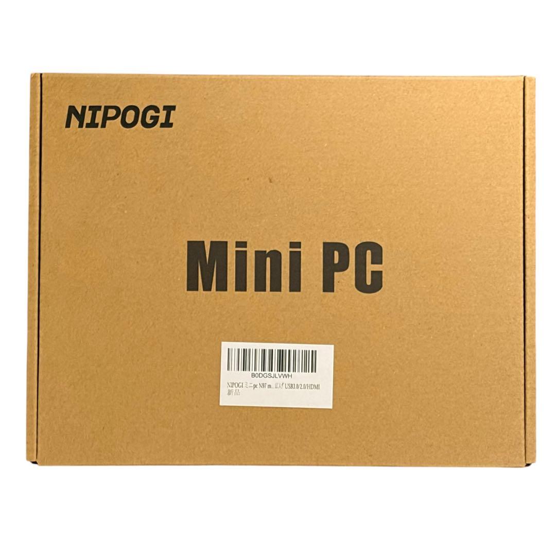 NIPOGI Mini PC N97 8GB 256GB SSD ミニpc