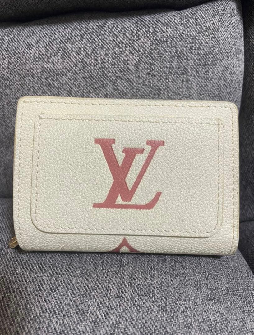 Louis Vuitton 二つ折り財布 アイボリー/ピンク