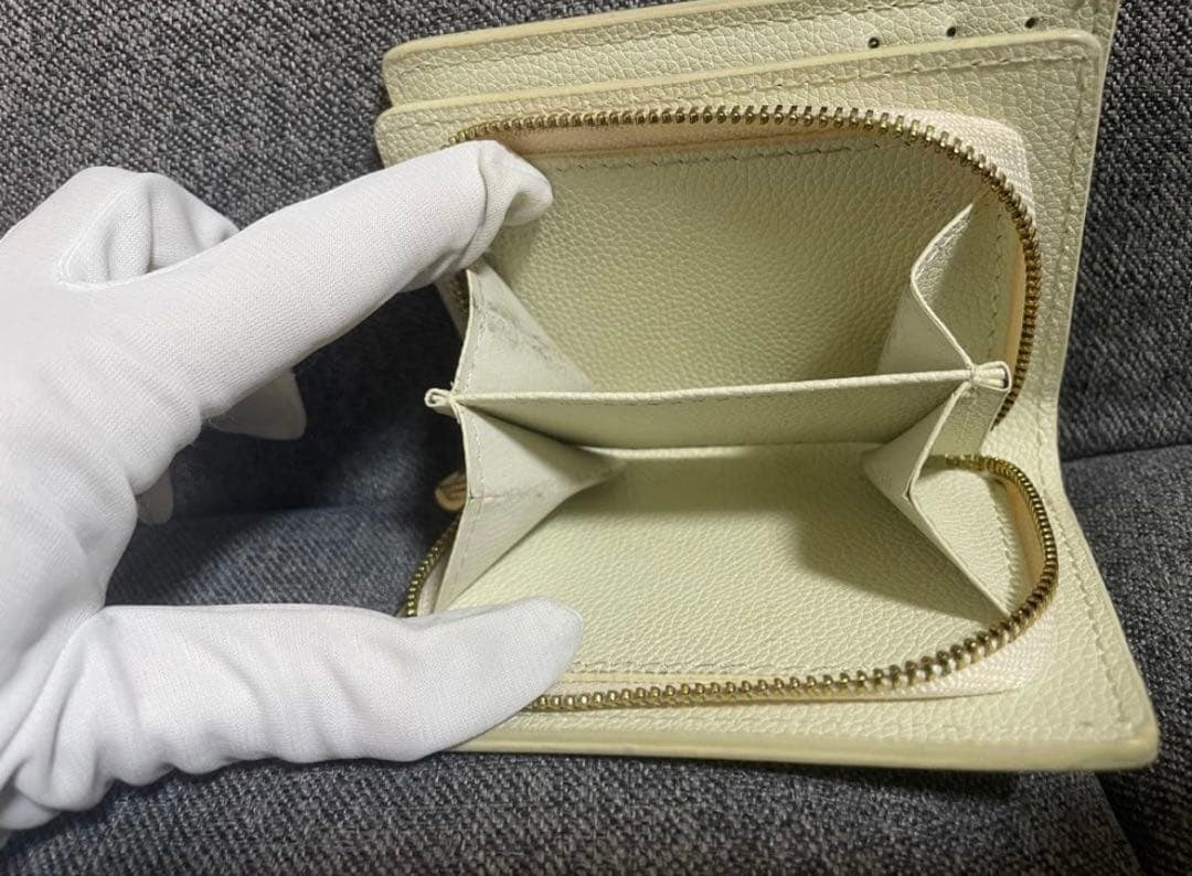 Louis Vuitton 二つ折り財布 アイボリー/ピンク