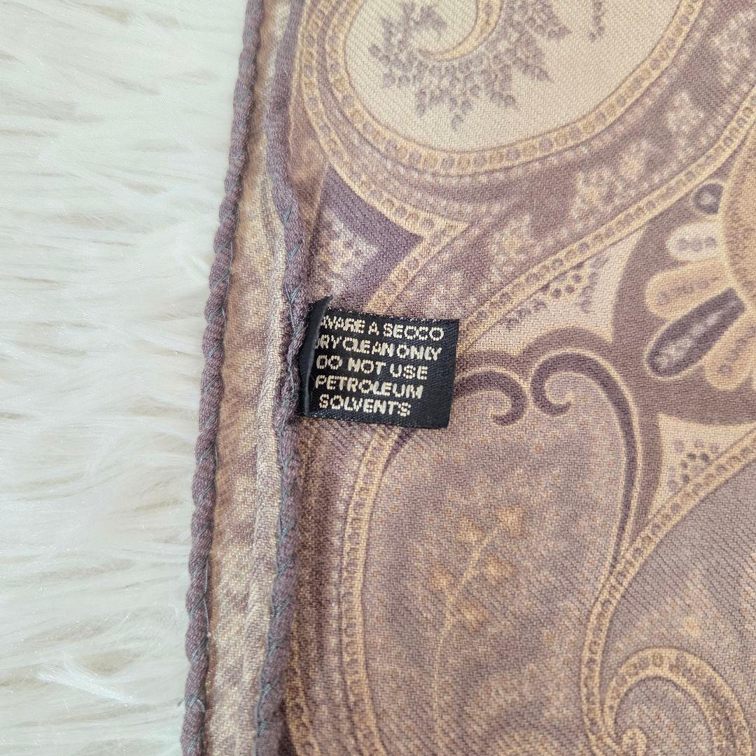 《美品》ETRO エトロ ストール ウール×シルク ペイズリー柄 c