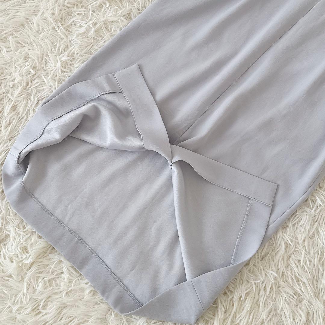 美品 BEIGE, ベイジ✨CINDY クルーネックドレス ライトグレー 2