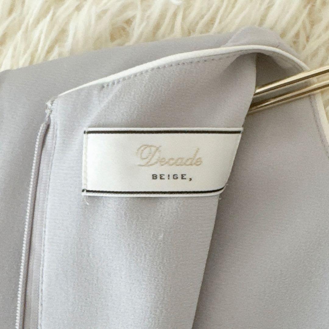 美品 BEIGE, ベイジ✨CINDY クルーネックドレス ライトグレー 2
