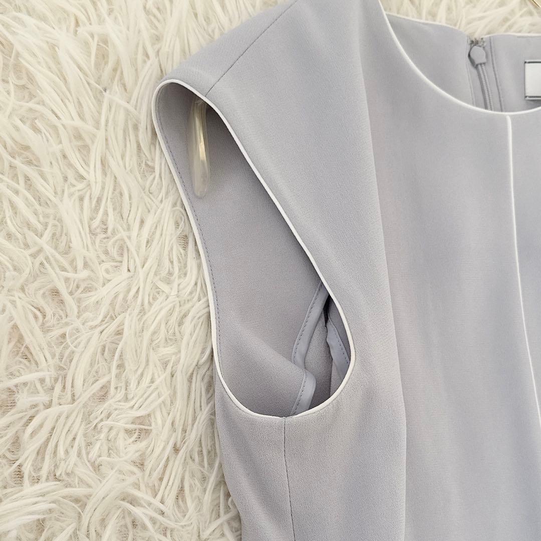 美品 BEIGE, ベイジ✨CINDY クルーネックドレス ライトグレー 2