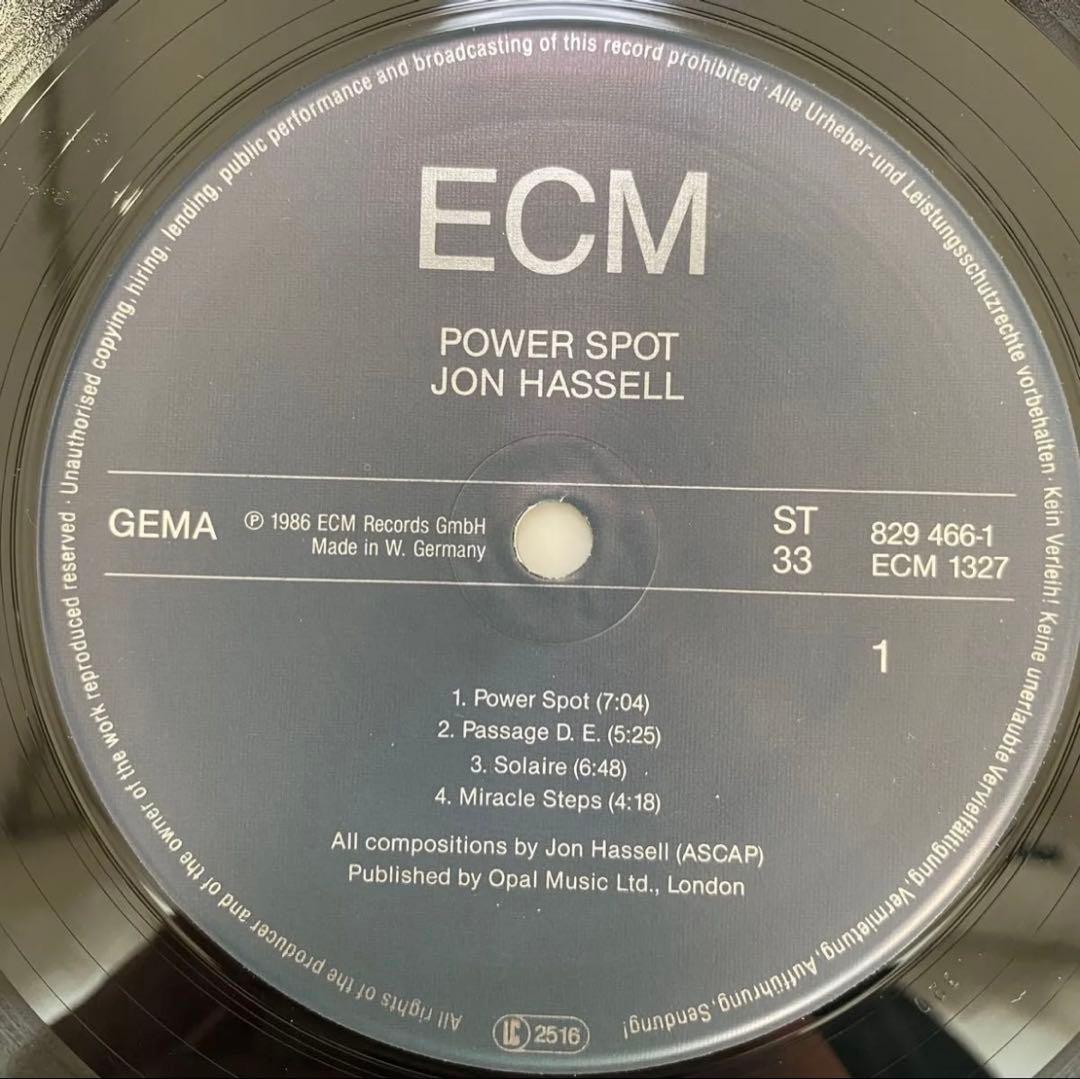 美品!! ECM 1327 JON HASSELL / POWER SPOT