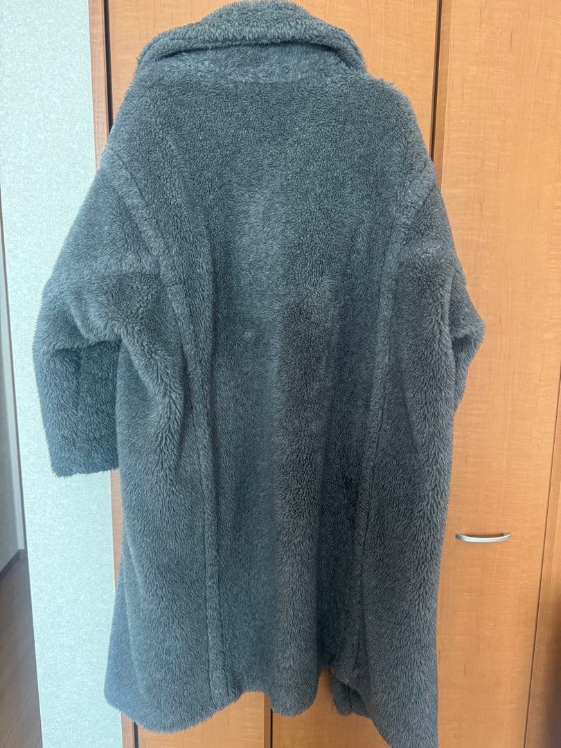 美品 Max Mara テディコート グレー Sサイズ ロングコート 高級ウール