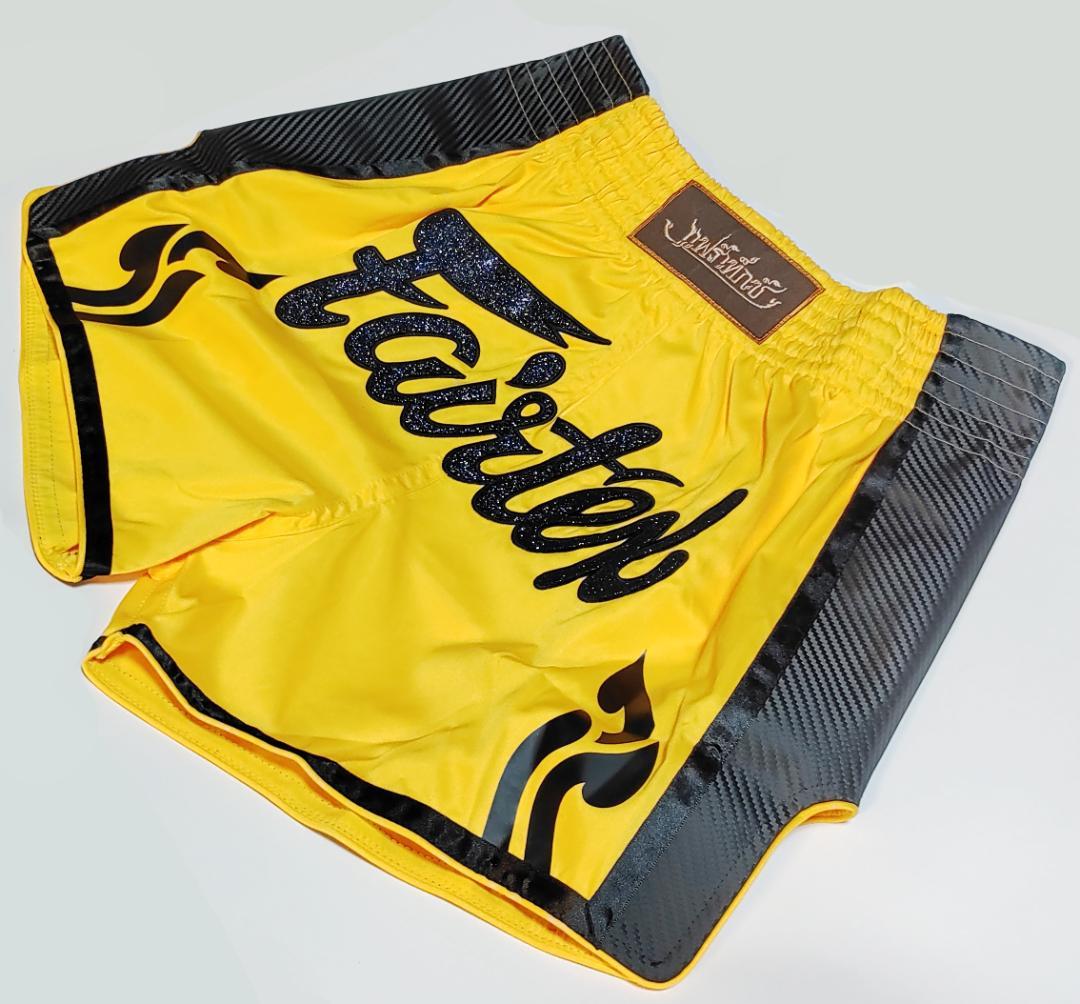 【Fairtex】ムエタイトランクス イエロー サイズ L フェアテックス