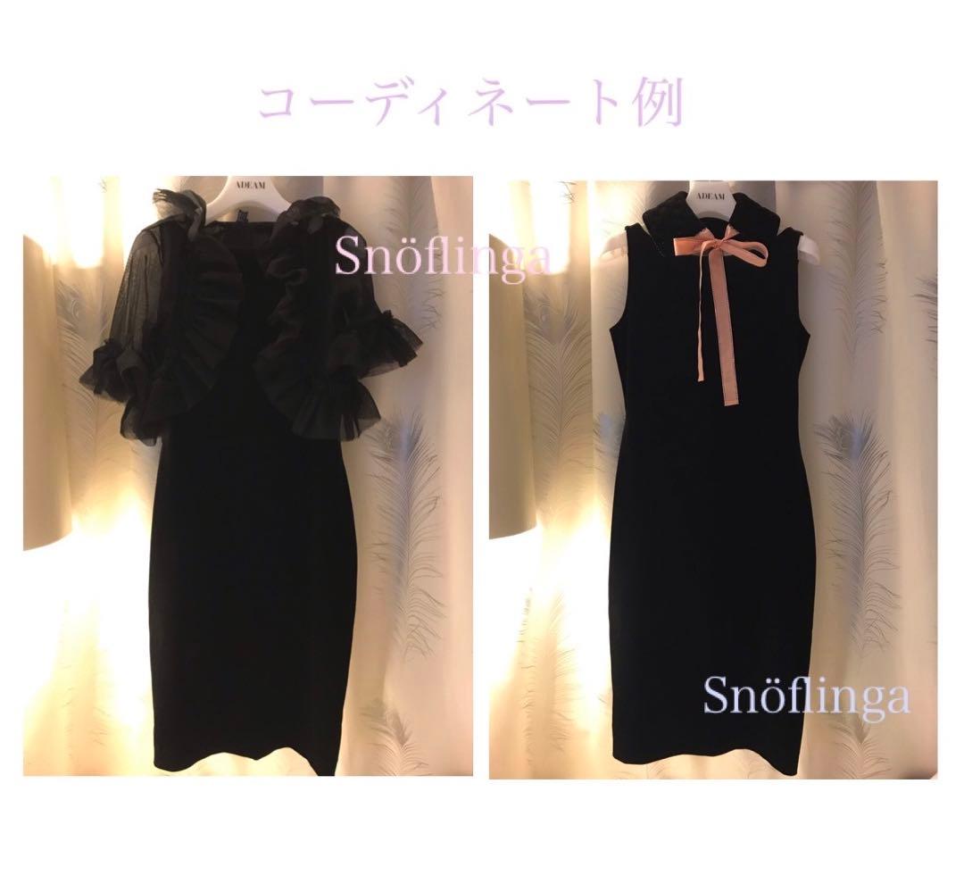 FOXEY velour ブラック　ドレス　ワンピース
