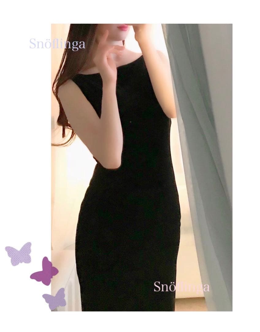 FOXEY velour ブラック　ドレス　ワンピース