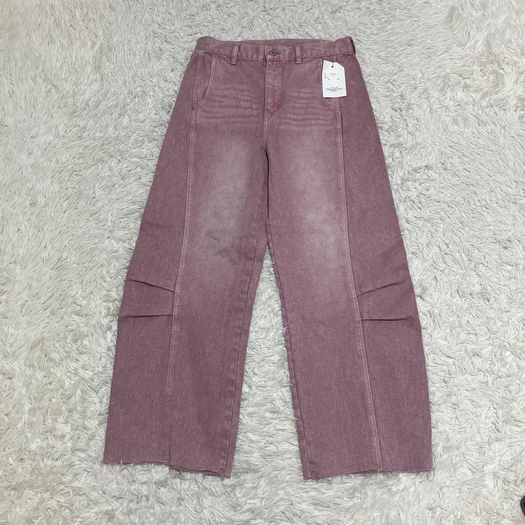 新品　YENN　イエン　ニータックデニムパンツ　ピンク　３８