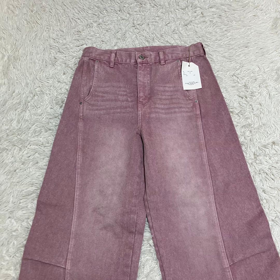 新品　YENN　イエン　ニータックデニムパンツ　ピンク　３８