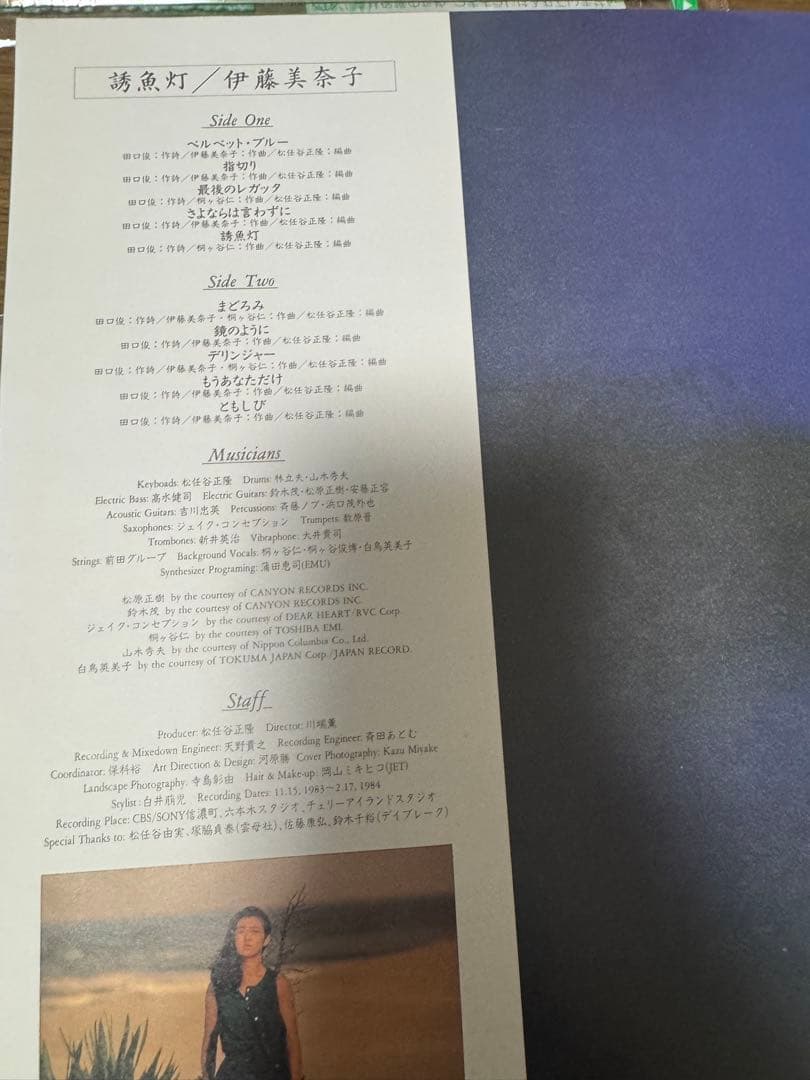 鬼レア　見本　美品　レコード　誘魚灯　伊藤美奈子　希少ジャケット　見本盤 LP