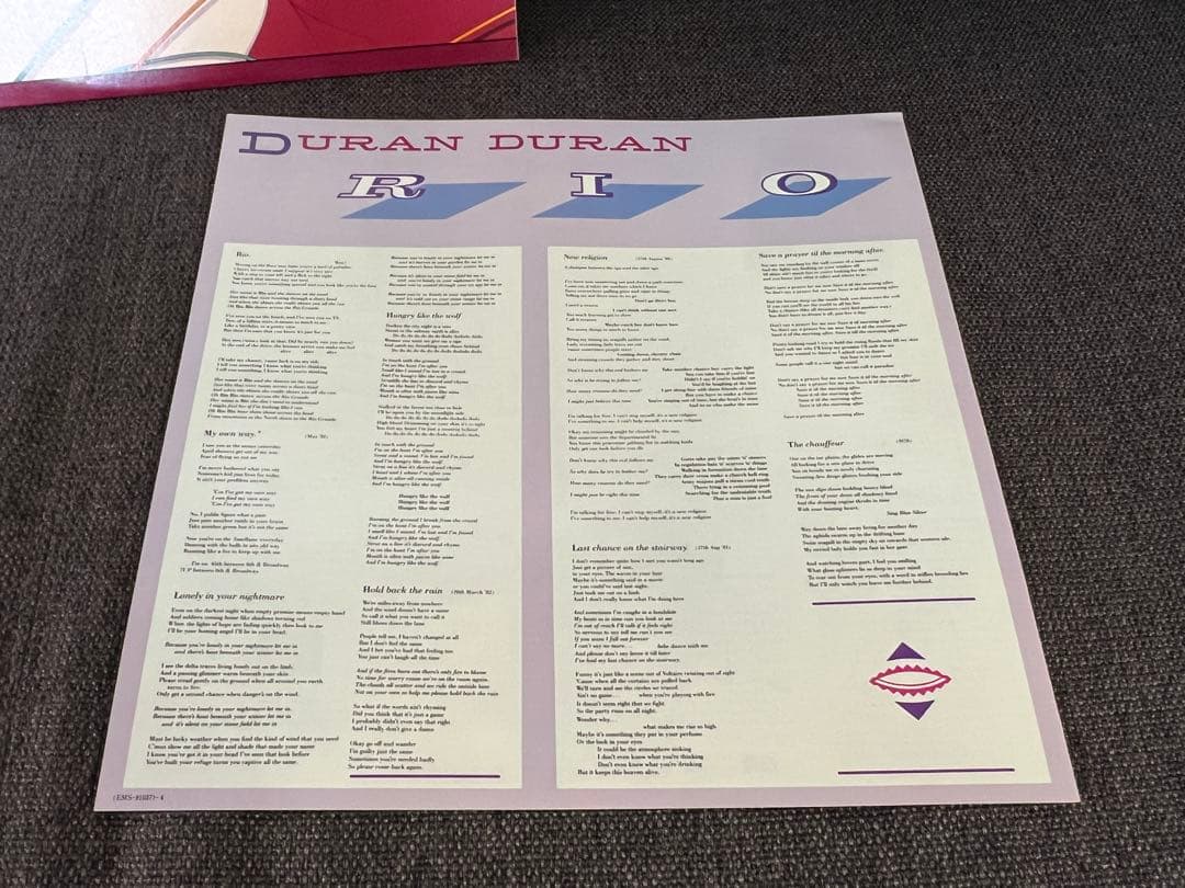 1982年 帯付 Duran Duran Rio EMS-91037 LP洋楽
