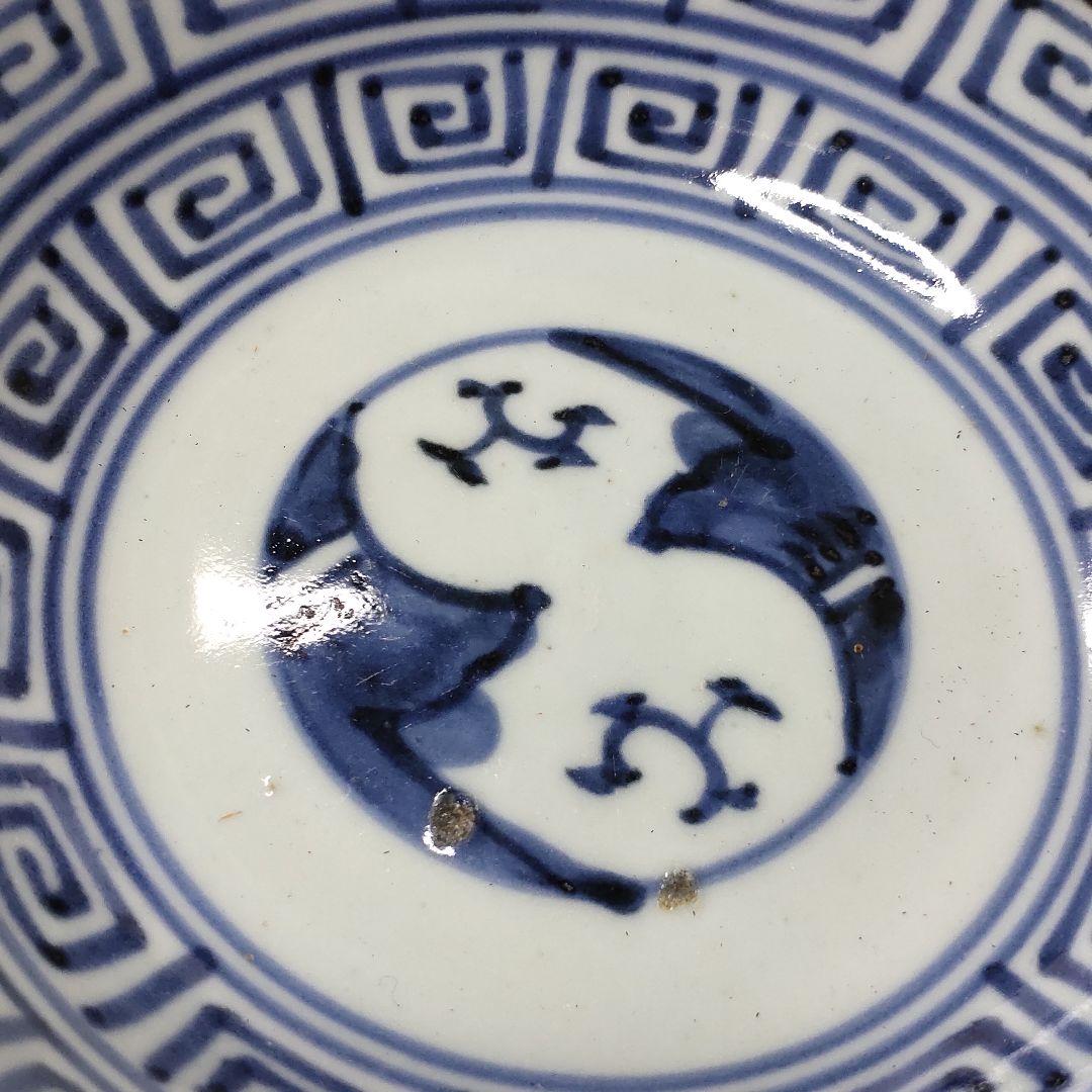 古伊万里焼 染付け 膾皿 なます皿 明治期骨董 古美術品 旧家蔵出し 送料込