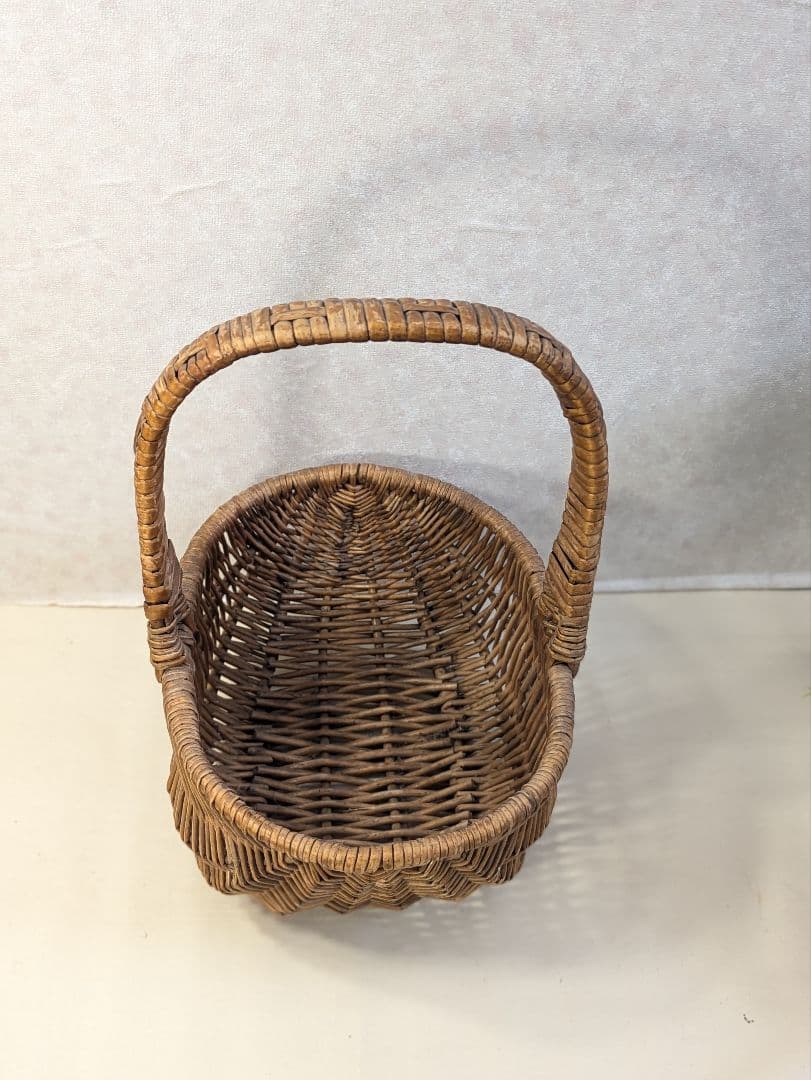 イギリス アンティーク ハンドメイド バスケット