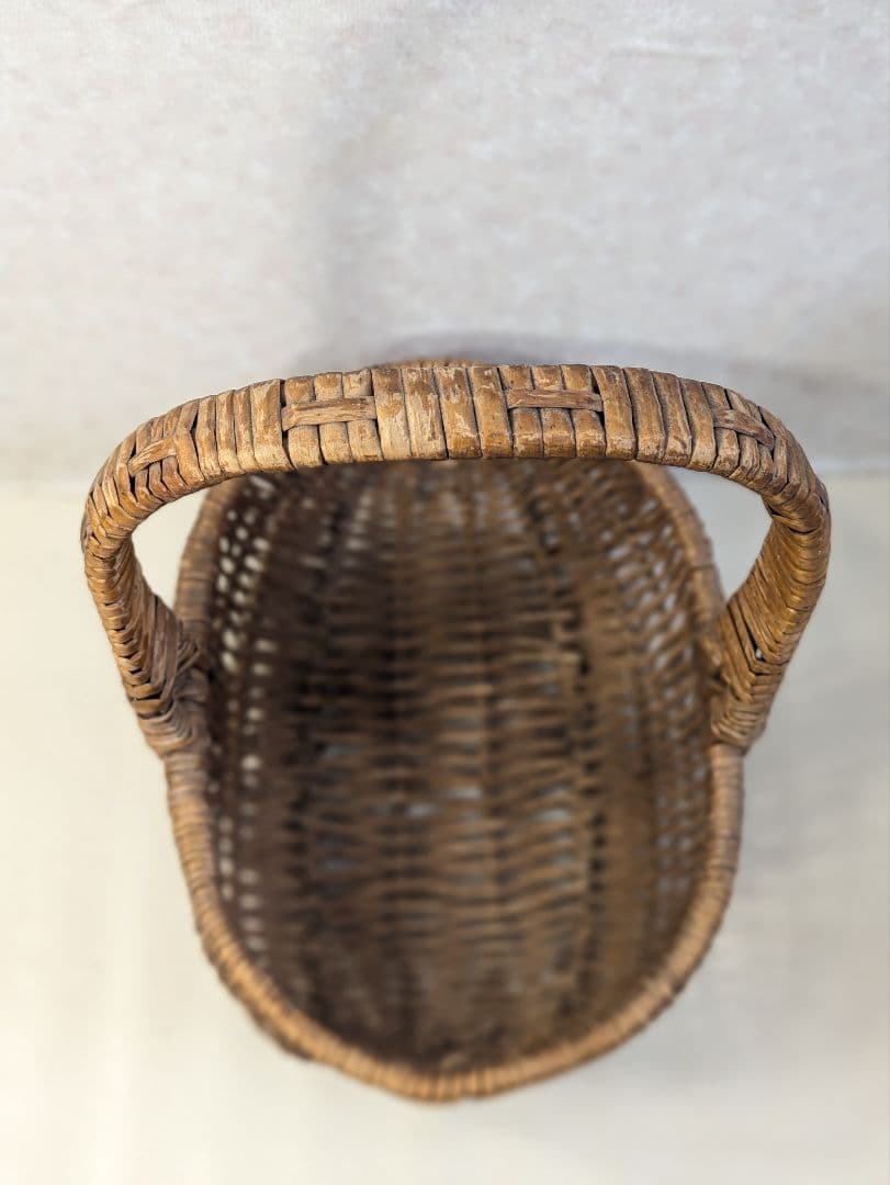 イギリス アンティーク ハンドメイド バスケット