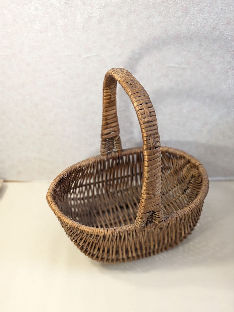 イギリス アンティーク ハンドメイド バスケット