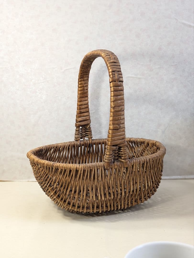 イギリス アンティーク ハンドメイド バスケット