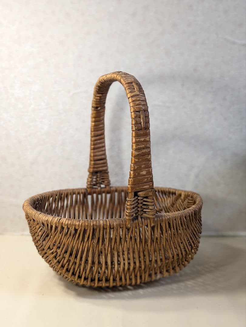 イギリス アンティーク ハンドメイド バスケット