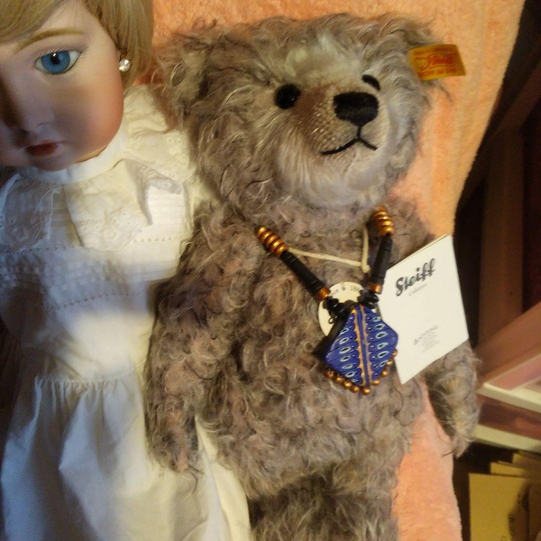 Steiff グレー テディベア 約30cm タグ付きソフィーピンクチップド
