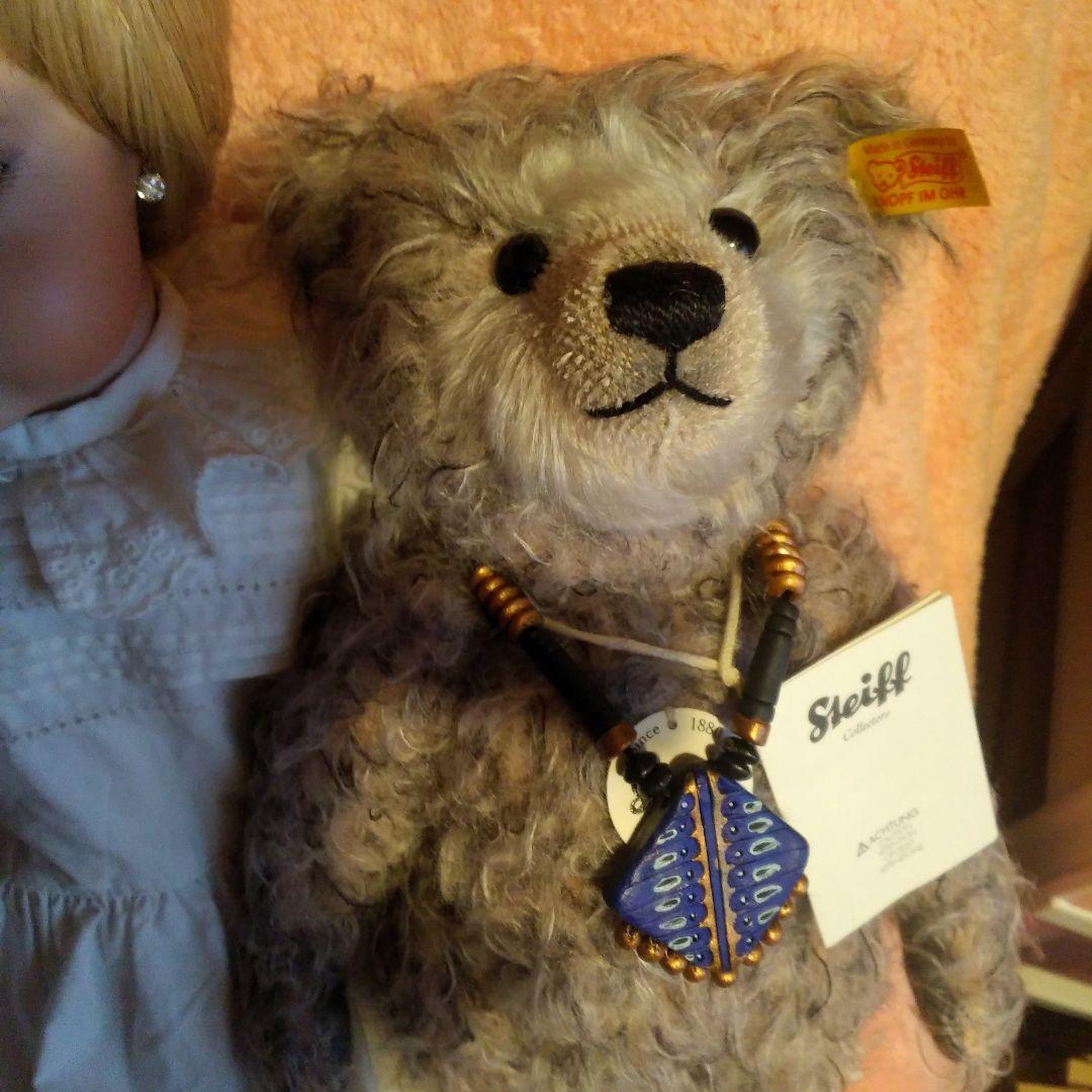 Steiff グレー テディベア 約30cm タグ付きソフィーピンクチップド
