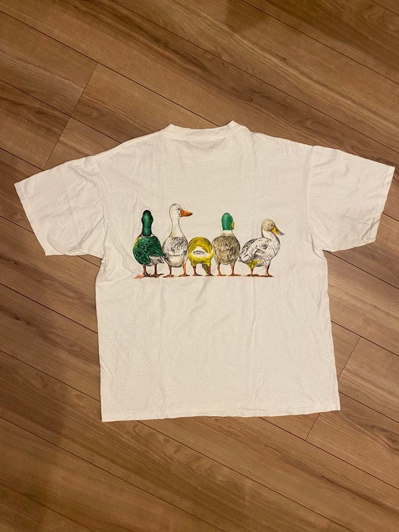 90s ONEITA アート　アニマル　マガモ　アヒル　シングルステッチ　希少