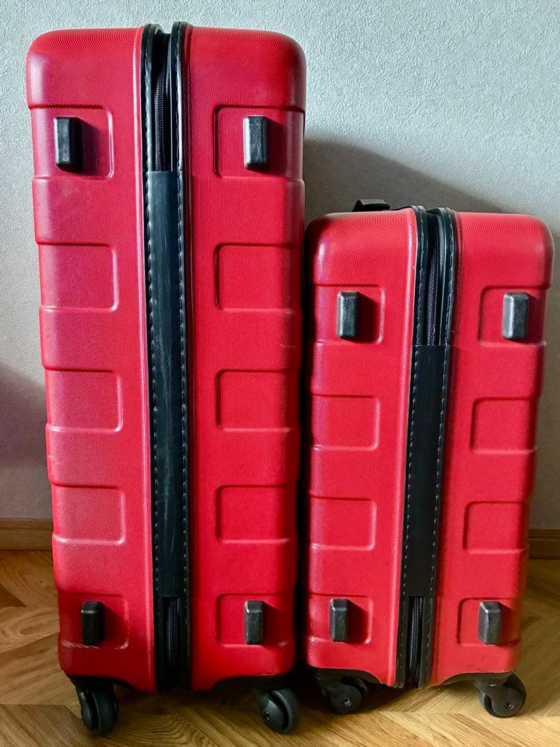無印良品 MUJI 赤 キャリーケース 60L 33L