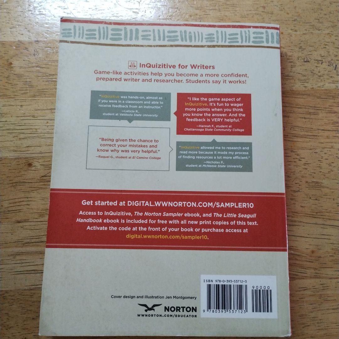 洋書 the norton sampler  tenth edition