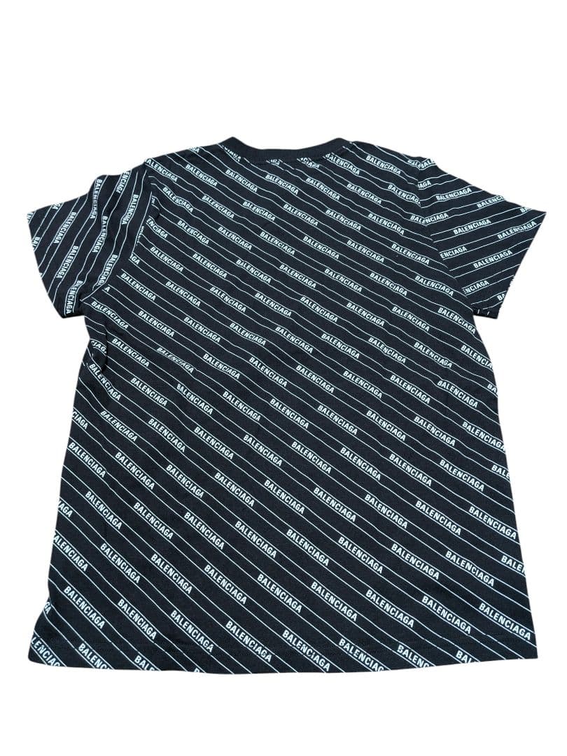 未使用　BALENCIAGA バレンシアガ 総ロゴ Tシャツ　M　白黒