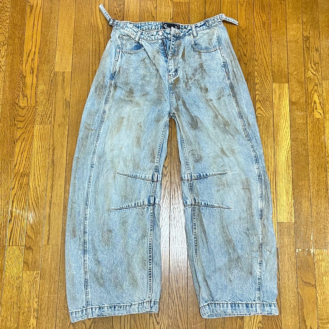 【新品】 BADBLOOD ワイドデニム　定価2.4万 S韓国ストリート　y2k