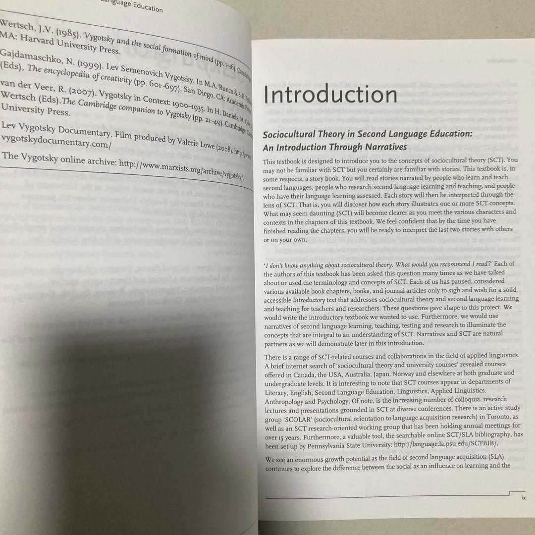 洋書 Sociocultural Theory in Second Language