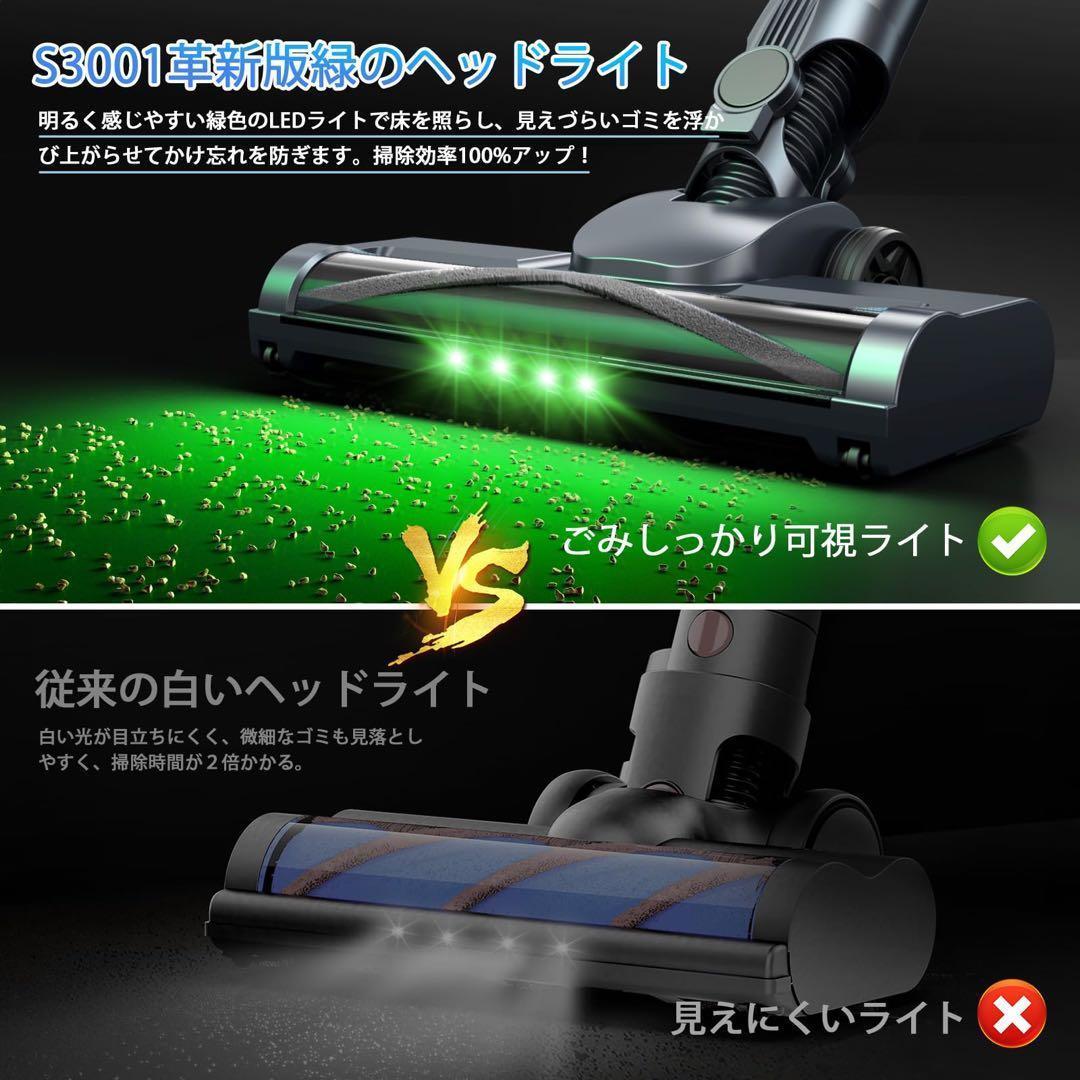 新品未使用 掃除機 コードレス スティッククリーナー LEDヘッドライト 自走式
