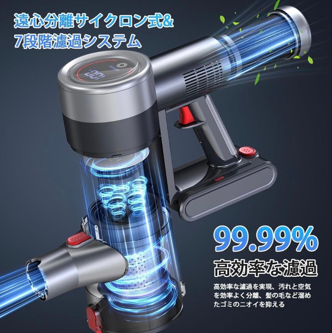 新品未使用 掃除機 コードレス スティッククリーナー LEDヘッドライト 自走式