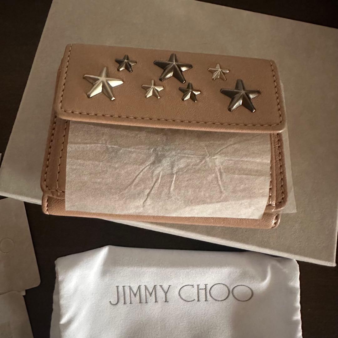 【新品】JIMMY CHOO ジミーチュウ 三つ折り財布 スタッズ レディース