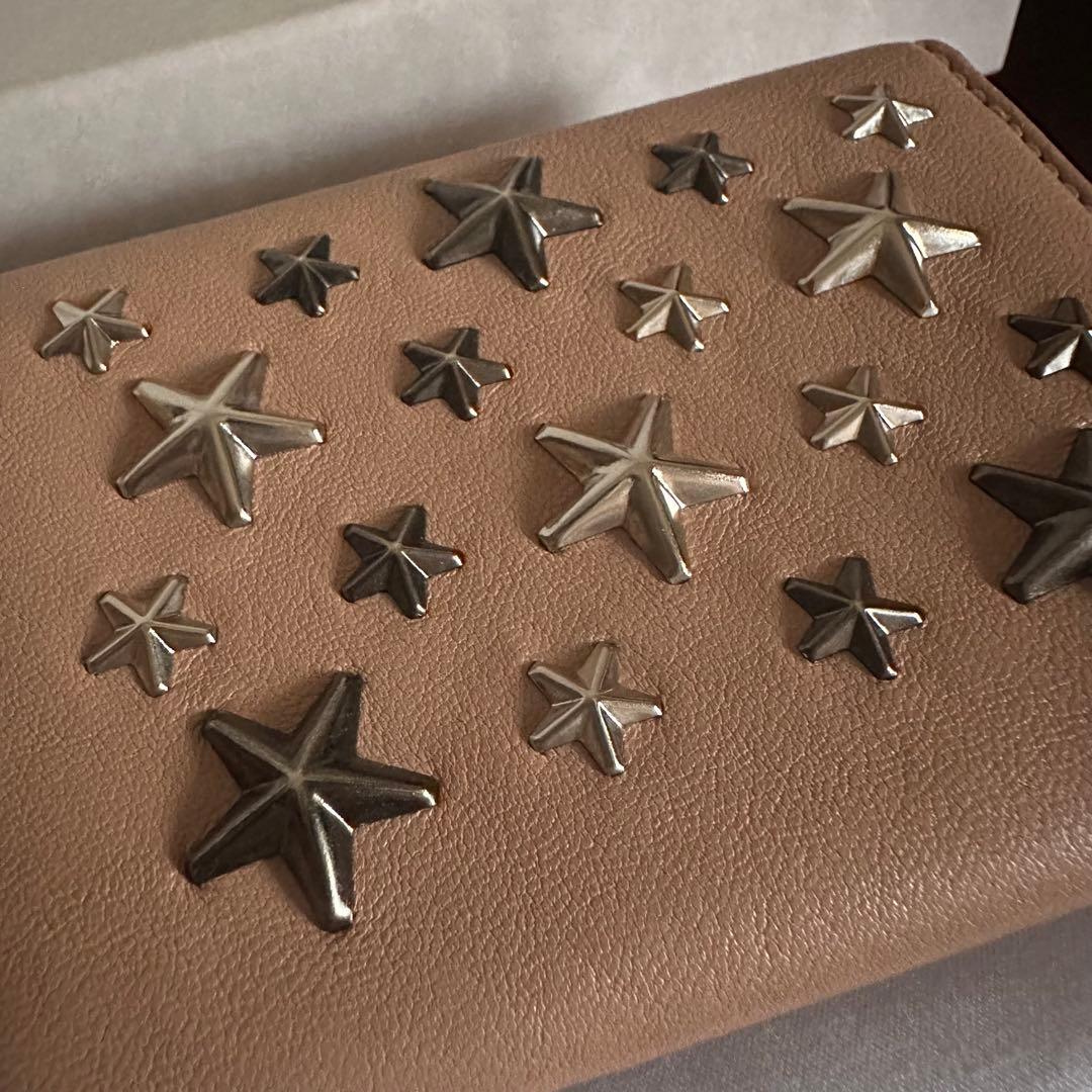 【新品】JIMMY CHOO ジミーチュウ 三つ折り財布 スタッズ レディース