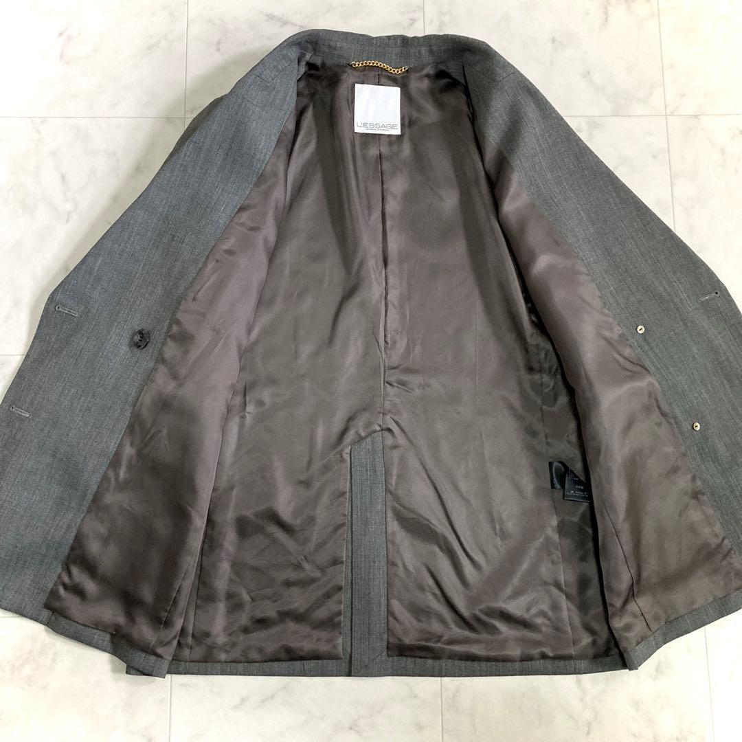 美品 レサージュ 24AW LANAミストウール ダブルジャケット