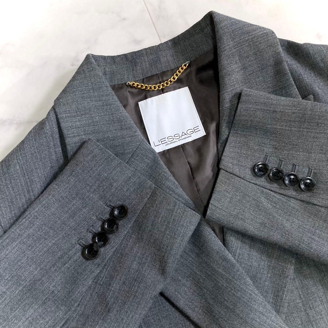 美品 レサージュ 24AW LANAミストウール ダブルジャケット