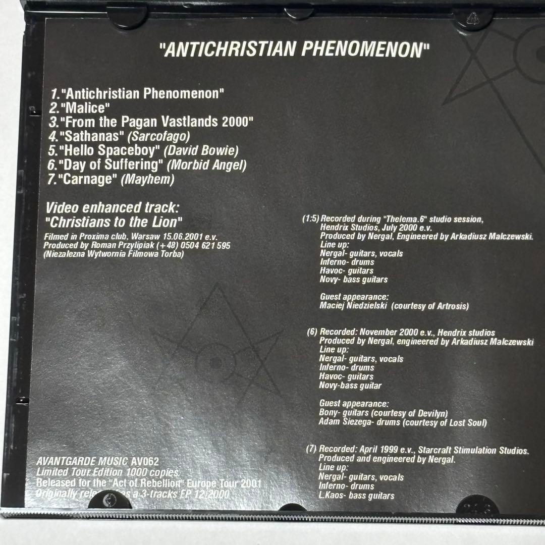 【レアCD】BEHEMOTH／Antichristian Phenomenon