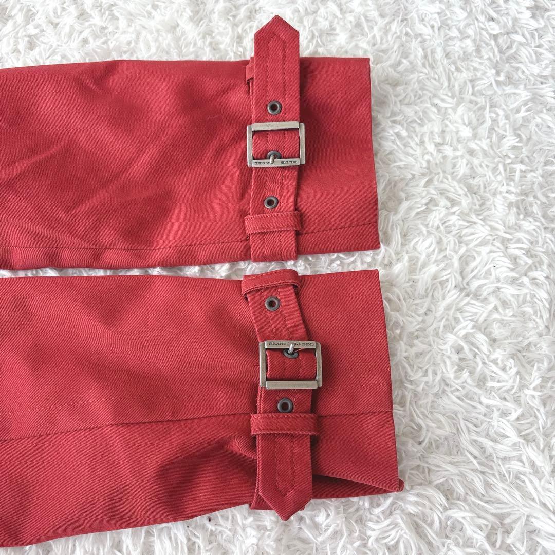 BURBERRY BLUE LABEL トレンチコート ノバチェック ベルト 赤