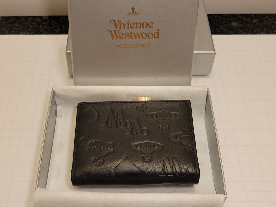 新品 Vivienne Westwood 三つ折り財布 BLACK