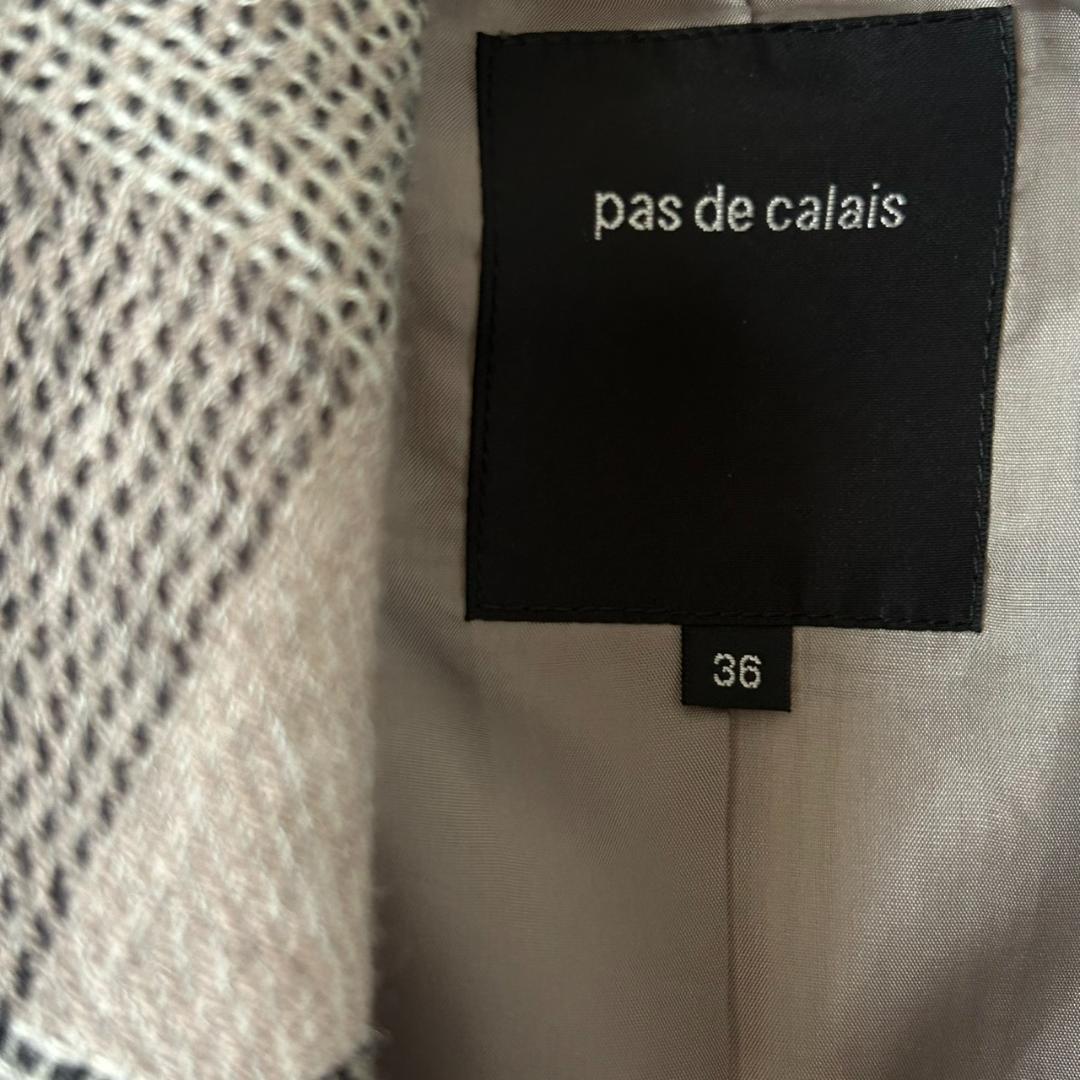 pas de calais パドカレ 未着用 チェックライトアウターコート