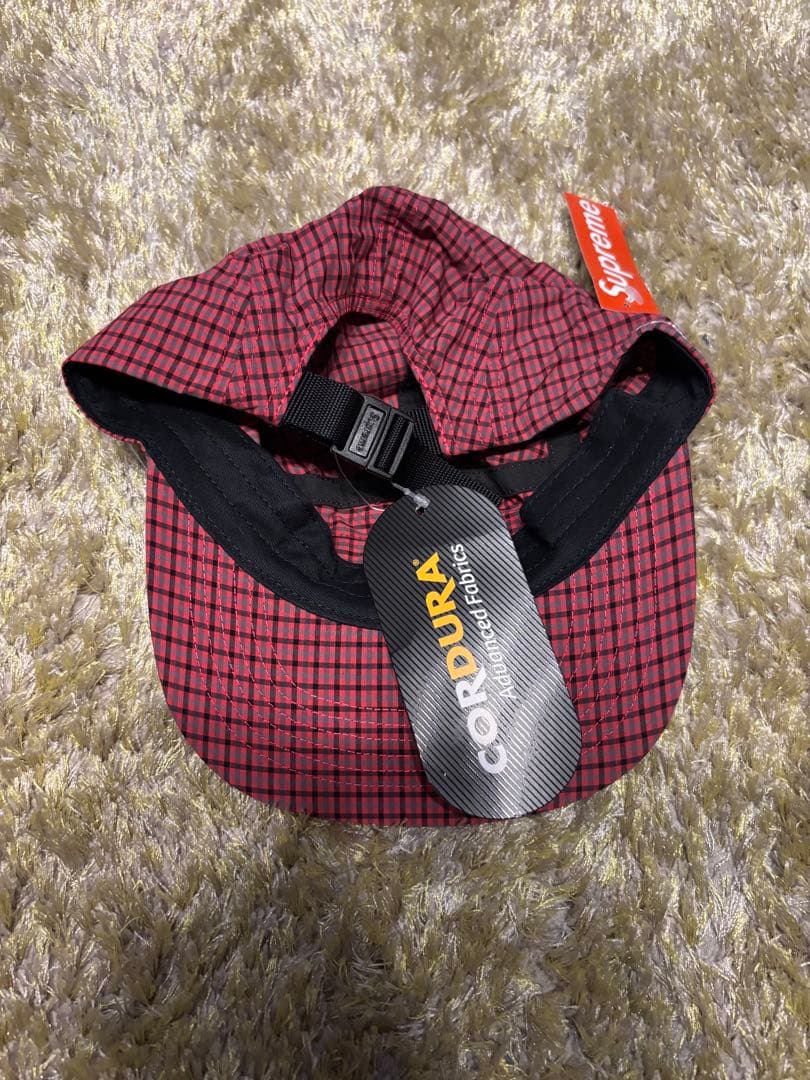 Supreme コーデュラ レッドチェック キャップ