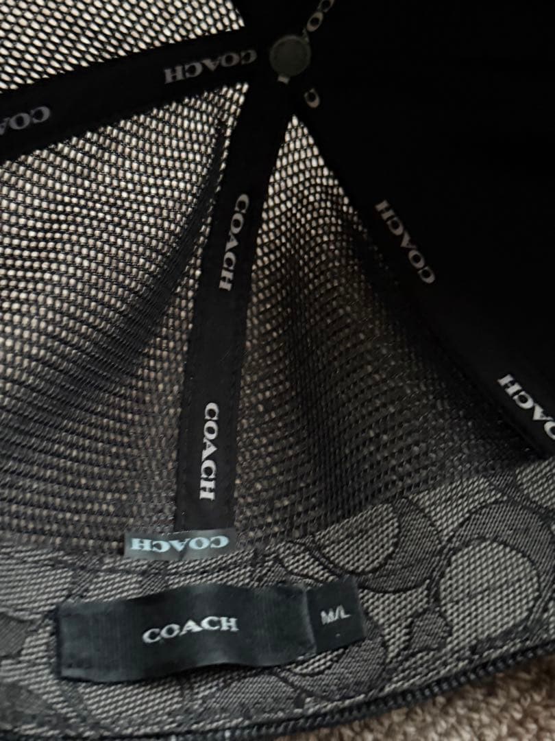 コーチ　COACH メッシュキャップ ブラック　黒　帽子